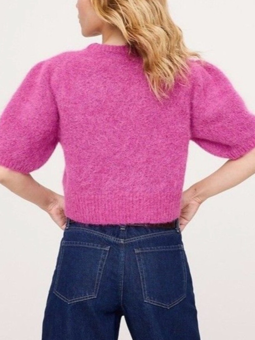 Banana Republic Alpaca Puff Sleeve Sweater - M